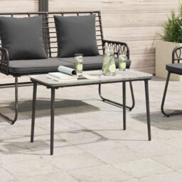 Berkfield Garden Table Black 80 X 40 X 45 Cm Poly Rattan - thumbnail 3