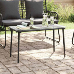 Berkfield Garden Table Black 80 X 40 X 45 Cm Poly Rattan - thumbnail 1
