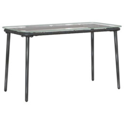 Berkfield Garden Table Black 80 X 40 X 45 Cm Poly Rattan - thumbnail 2