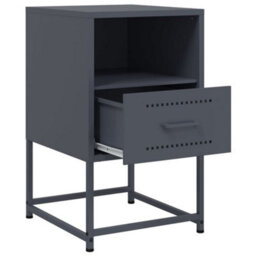 Berkfield Bedside Cabinets 2 Pcs Anthracite 36X39X60.5 Cm Steel - thumbnail 9