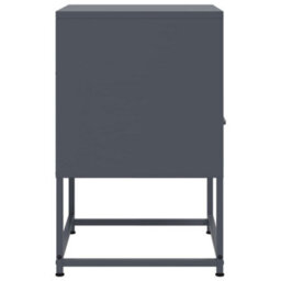 Berkfield Bedside Cabinets 2 Pcs Anthracite 36X39X60.5 Cm Steel - thumbnail 7