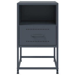 Berkfield Bedside Cabinets 2 Pcs Anthracite 36X39X60.5 Cm Steel - thumbnail 6