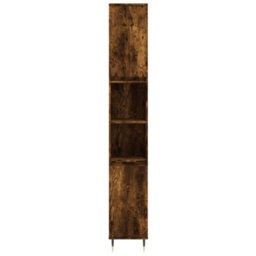 Berkfield 3 Piece Bathroom Furniture Set Smoked Oak Engineered Wood - thumbnail 6