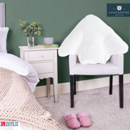 "Lancashire Textiles Batwing Reading Pillow With Cream Pillowcase - Rds Certified Duck Feather Filling, 29""x33""" - thumbnail 6