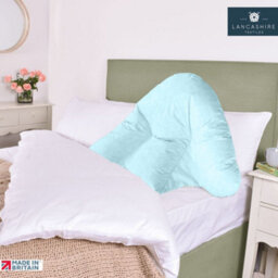 "Lancashire Textiles Batwing Reading Pillow With Cream Pillowcase - Rds Certified Duck Feather Filling, 29""x33""" - thumbnail 5