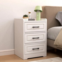 Wooden Bedroom Bedside Cabinet Furniture Storage Nightstand Side Table - thumbnail 3