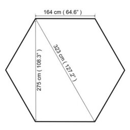 Berkfield Garden Marquee Gazebo Pavilion Tent Hexagonal Beige 323X265 Cm - thumbnail 8