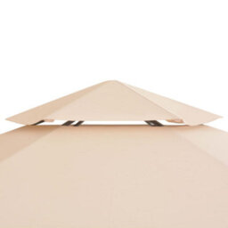Berkfield Garden Marquee Gazebo Pavilion Tent Hexagonal Beige 323X265 Cm - thumbnail 5