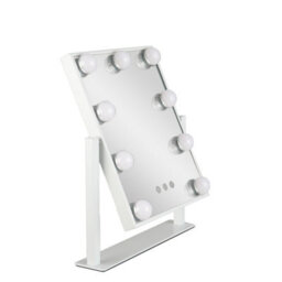 Living And Home White Rotation Dressing Room Hollywood Vanity Makeup Mirror With 9 Dimmable Led Bulbs,3 Color Lighting Modes - thumbnail 5