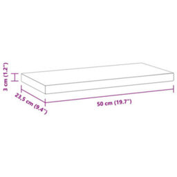 Berkfield Wall Shelves 2 Pcs 50X23.5X3 Cm Black Stainless Steel - thumbnail 9