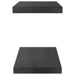 Berkfield Wall Shelves 2 Pcs 50X23.5X3 Cm Black Stainless Steel - thumbnail 6