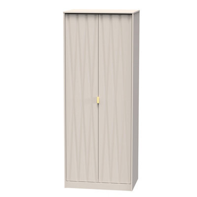 Pesaro Ready Assembled Contemporary Matt Cashmere Tall Double Wardrobe (H)1970mm (W)740mm (D)530mm - image 1