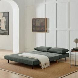 Furniturebox Uk Bobby Green Jumbo Corduroy Double Folding Sofa Bed - thumbnail 4
