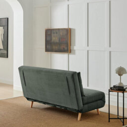 Furniturebox Uk Bobby Green Jumbo Corduroy Double Folding Sofa Bed - thumbnail 3