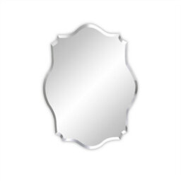 Artloge 60X80Cm Oblong Scalloped Wall Bathroom Mirror Vanity Beveled Edge Glass Frameless Mirror - thumbnail 9