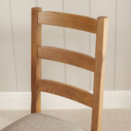 The Furniture Market Rustic Oak Ladder Back Dining Chair - thumbnail 5