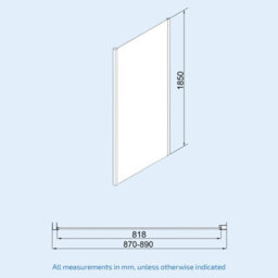Nes Home Magna 1600mm Shower Sliding Door, 900mm Glass Side Panel Screen & Tray - thumbnail 6