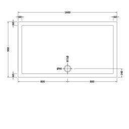Nes Home Magna 1600mm Shower Sliding Door, 900mm Glass Side Panel Screen & Tray - thumbnail 8