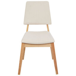 Beliani Set Of 2 Dining Chairs Merrill Wood Light Beige - thumbnail 4
