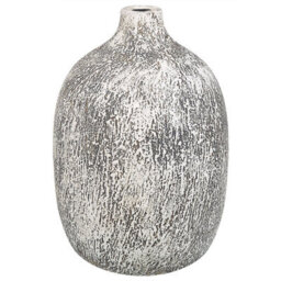 Beliani Flower Vase Vigo Ceramic 36 Cm Grey - thumbnail 1