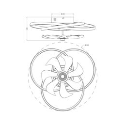 Bhs Modern Brass Effect Led Ceiling Fan Light - thumbnail 7