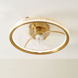 Bhs Modern Brass Effect Led Ceiling Fan Light - thumbnail 2