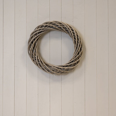 Satchville Grey Round Thick Willow Wreath - image 1