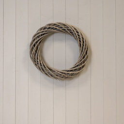 Satchville Grey Round Thick Willow Wreath