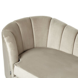 Beliani Left-Hand Chaise Longue Allier Velvet Beige - thumbnail 7