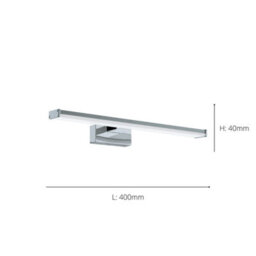 Eglo Pandella 1 Chrome Plastic Integrated Led Ip44 Bathroom Mirror Wall Light, (L) 40Cm - thumbnail 4