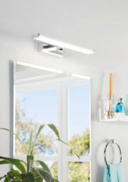 Eglo Pandella 1 Chrome Plastic Integrated Led Ip44 Bathroom Mirror Wall Light, (L) 40Cm
