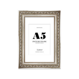 A5 Silver Ornate Picture Frame (21 X 14.7Cm) With Mount For A6 Poster, Photo, Artwork, Gallery Wall Or Print - thumbnail 1