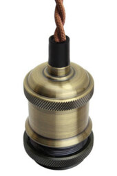 Long Life Lamps Company Industrial Vintage Brass Ceiling Pendant Lamp Holder E27 Fitting M0010Ab - thumbnail 5