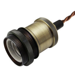 Long Life Lamps Company Industrial Vintage Brass Ceiling Pendant Lamp Holder E27 Fitting M0010Ab - thumbnail 6