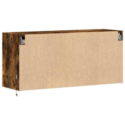 Berkfield Tv Wall Cabinet With Led Lights Smoked Oak 100X31X45 Cm - thumbnail 8