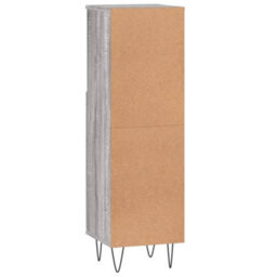 Berkfield Bathroom Cabinet Grey Sonoma 30X30X100 Cm Engineered Wood - thumbnail 8