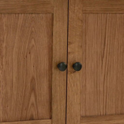 Zelah Oak Sideboard Cabinet With Baskets Fully Assembled - By Roseland Furniture - thumbnail 3