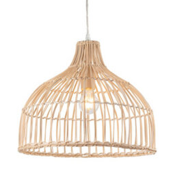 Luminosa Lighting Luminosa Dome Pendant Light Natural Rattan