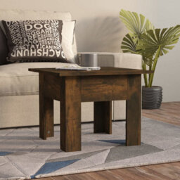 Berkfield Modern Coffee Table Smoked Oak 55X55X42 Cm Engineered Wood - thumbnail 2