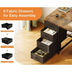 Versatile Home Office Computer Desk With 8 Drawers  Perfect For Any Room Setup - thumbnail 4