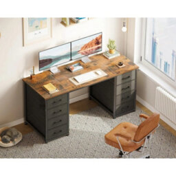 Versatile Home Office Computer Desk With 8 Drawers  Perfect For Any Room Setup - thumbnail 6
