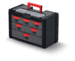 B2C Parts Storage Organiser With Drawers Compartment Cabinet Screws Carry Tool Box Set 1 - thumbnail 3