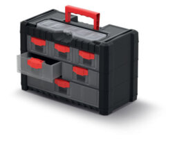 B2C Parts Storage Organiser With Drawers Compartment Cabinet Screws Carry Tool Box Set 1 - thumbnail 4