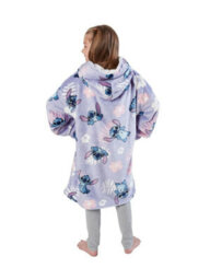 Disney Lilo & Stitch Floral Wearable Hooded Fleece Blanket - Kids Size - thumbnail 2