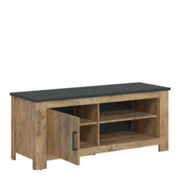 Furniture To Go Rapallo 1 Door 138 Cm Tv Cabinet In Chestnut And Matera Grey - thumbnail 3