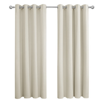 Deconovo Window Treatment Thermal Insulated Solid Energy Smart Ring Top Room Darkening Panels 46X54 Inch Silver Grey 2 Panels - image 1
