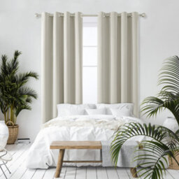 Deconovo Window Treatment Thermal Insulated Solid Energy Smart Ring Top Room Darkening Panels 46X54 Inch Silver Grey 2 Panels - thumbnail 2