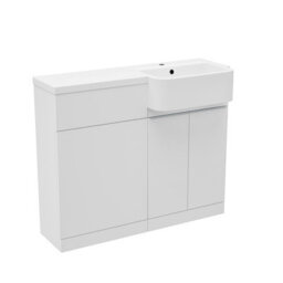 Nes Home 1000mm Right Hand Freestanding White Cabinet With Basin & Wc Unit - thumbnail 6