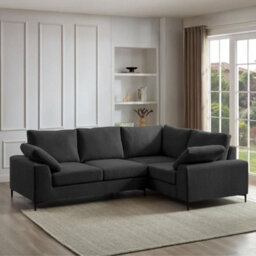 Home Detail Nora Right-Hand Facing Corner Sofa With Storage Footstool, Charcoal Linen - thumbnail 3