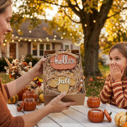 Amorly Fall Wreath For Front Door, Fall Wall Decor With Pumpkin Maple Leaf, Wooden Pumpkin Autumn Wreath For Thanksgiving Home Decor - thumbnail 5